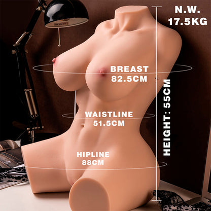 XISE - MURIEL TORSO REALISTICO FEMMINILE CON SPINTA 55 CM - XISE | Lingerie Harness Boutique