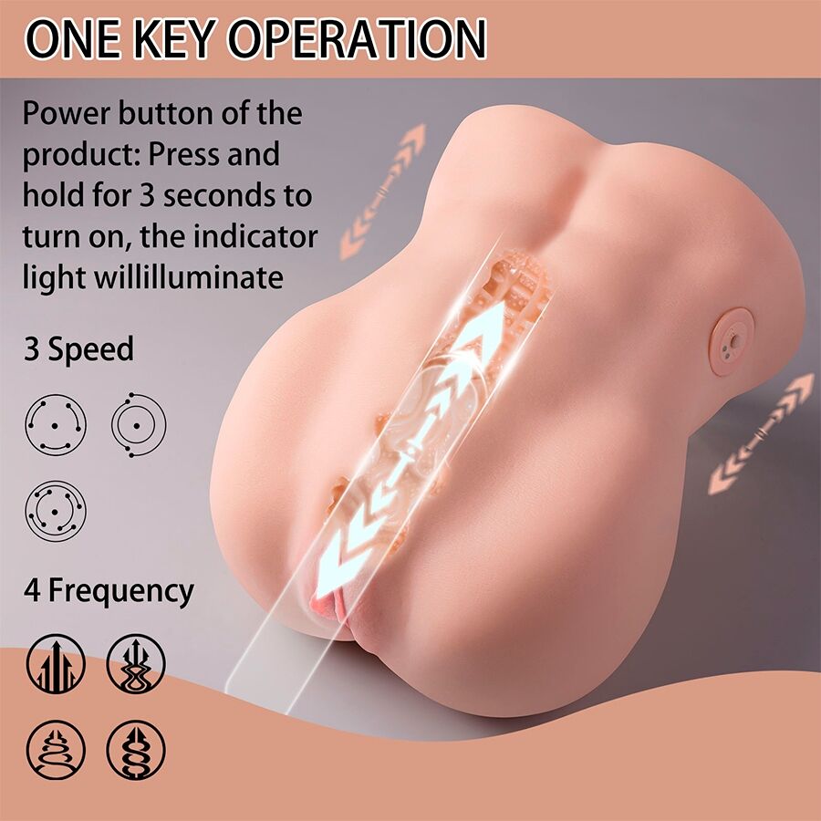 XISE - LYDIA MASTURBATORE VAGINA FEMMINILE CON SPINTA 25 CM - XISE | Lingerie Harness Boutique