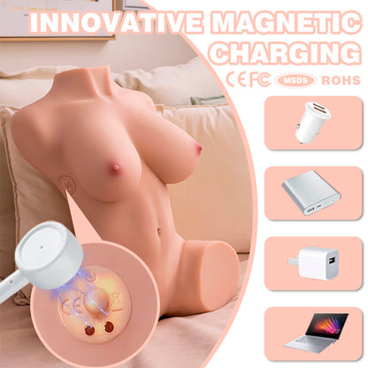 XISE - DANIA TORSO FEMMINILE REALISTICO VIBRANTE 52 CM - XISE | Lingerie Harness Boutique