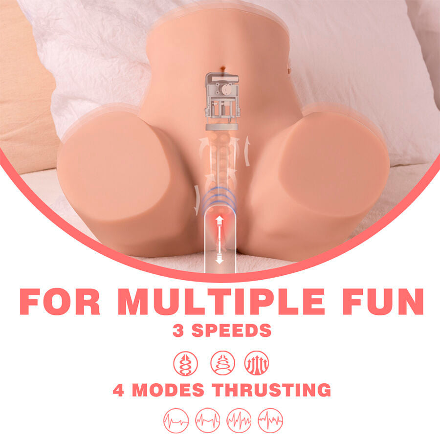 XISE - DANAE THRUSTING REALISTICO MASTURBATORE VAGINA CON VIBRAZIONE MULTI-POSIZIONE - XISE | Lingerie Harness Boutique