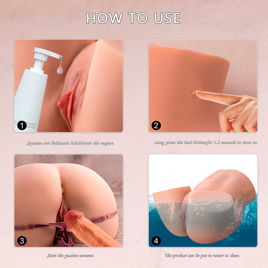 XISE - ETHEL THRUSTING MASTURBATORE VAGINA REALISTICO CON VIBRAZIONE MULTIPOSIZIONE - XISE | Lingerie Harness Boutique