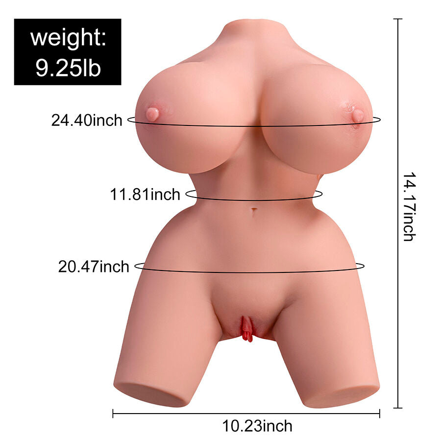 XISE - FRIEDA TORSO FEMMINILE REALISTICO CON VIBRAZIONE 36 CM - XISE | Lingerie Harness Boutique