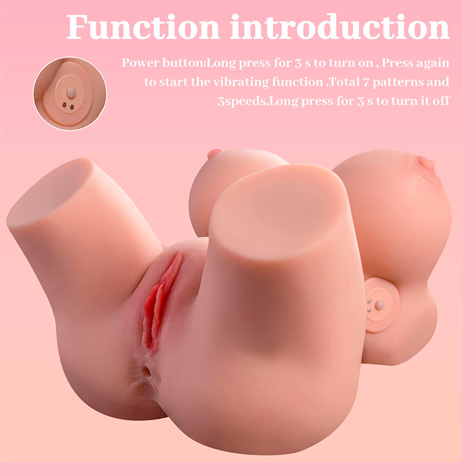 XISE - FRIEDA TORSO FEMMINILE REALISTICO CON VIBRAZIONE 36 CM - XISE | Lingerie Harness Boutique