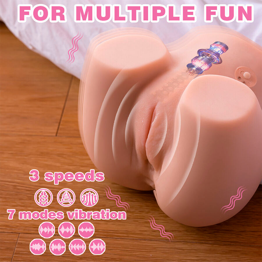 XISE - CONNIE BACK MASTURBATOR VAGINA E ANO REALISTICO MULTIPOSIZIONE CON VIBRAZIONE - XISE | Lingerie Harness Boutique