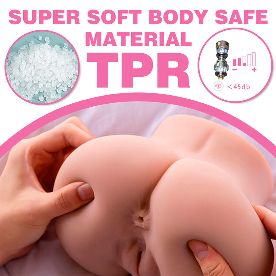 XISE - CONNIE BACK MASTURBATOR VAGINA E ANO REALISTICO MULTIPOSIZIONE CON VIBRAZIONE - XISE | Lingerie Harness Boutique