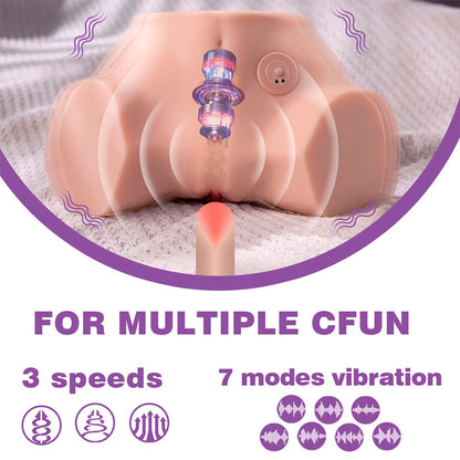 XISE - FENNIE SHAKING MASTURBATORE MULTIPOSIZIONE REALISTICO PER VAGINA E ANO CON VIBRAZIONE - XISE | Lingerie Harness Boutique
