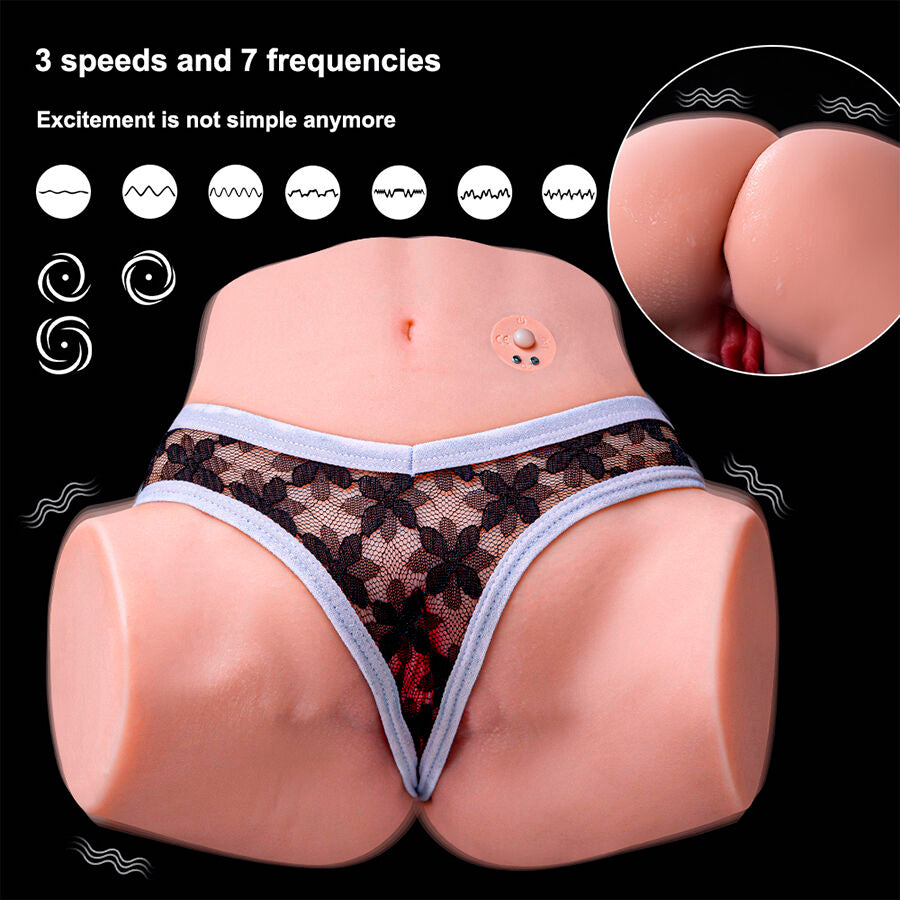 XISE - TRACY MASTURBATORE MULTIPOSIZIONE VAGINA E ANO REALISTICO VIBRANTE - XISE | Lingerie Harness Boutique