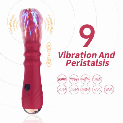 ARMONY - DILDO VIBRATORE STIMOLATORE PUNTO A TERMOREGOLABILE ROSSO - ARMONY VIBRATORS | Lingerie Harness Boutique
