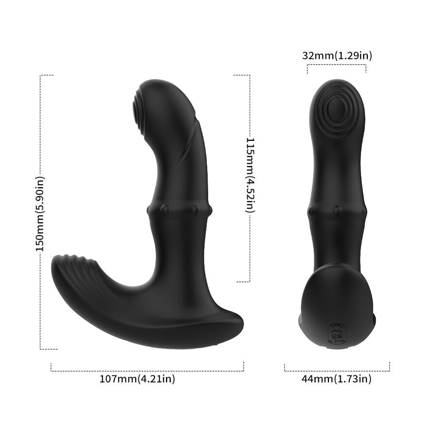ARMONY - VIBRATORE ANALE PROSTATICO TELECOMANDO NERO - ARMONY ANAL | Lingerie Harness Boutique