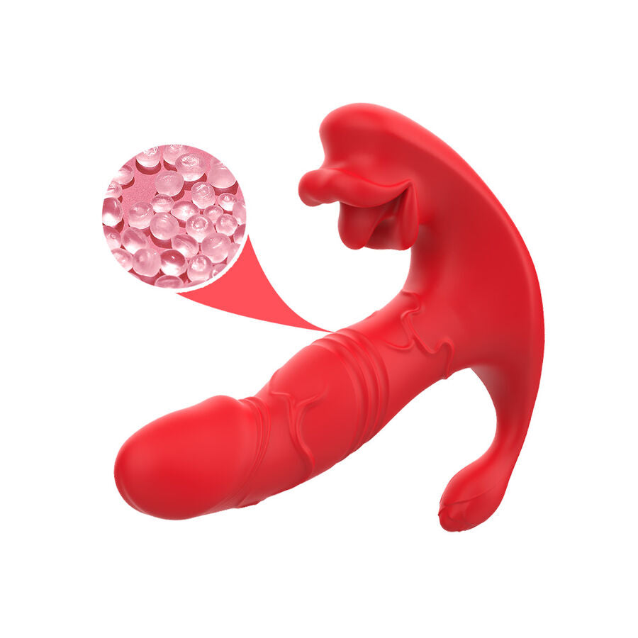 ARMONY - VIBRATORE ANALE PANTY C E STIMOLATORE PUNTO G TELECOMANDO ROSSO - ARMONY WEARABLES | Lingerie Harness Boutique