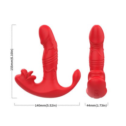 ARMONY - VIBRATORE ANALE PANTY C E STIMOLATORE PUNTO G TELECOMANDO ROSSO - ARMONY WEARABLES | Lingerie Harness Boutique