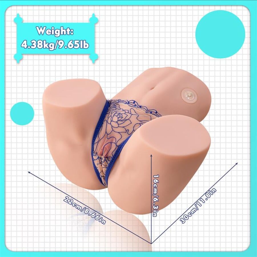 XISE - MAYA SUCKING MASTURBATORE REALISTICO PER VAGINA E ANO CON VIBRAZIONE E ASPIRAZIONE 4,5 KG - XISE | Lingerie Harness Boutique