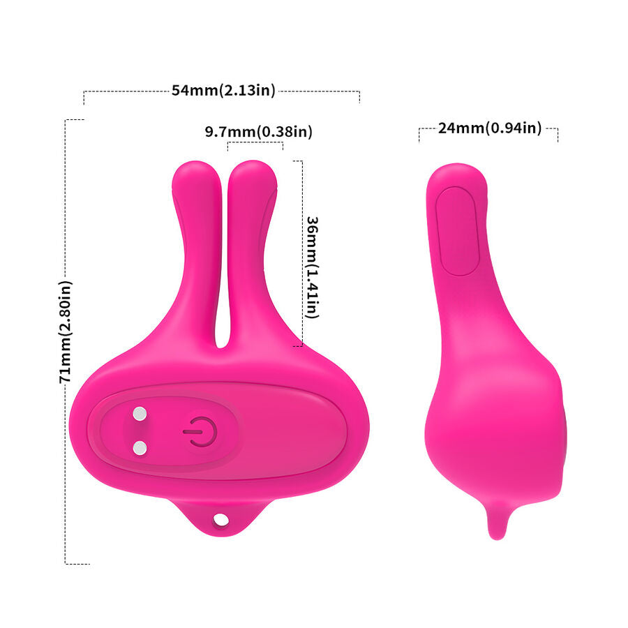 ARMONY - MORSETTI PER CAPEZZOLI MAGNETICI VIBRANTI A FORMA DI CONIGLIO ROSA - ARMONY STIMULATORS | Lingerie Harness Boutique