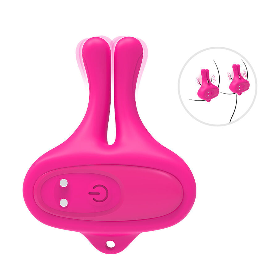 ARMONY - MORSETTI PER CAPEZZOLI MAGNETICI VIBRANTI A FORMA DI CONIGLIO ROSA - ARMONY STIMULATORS | Lingerie Harness Boutique