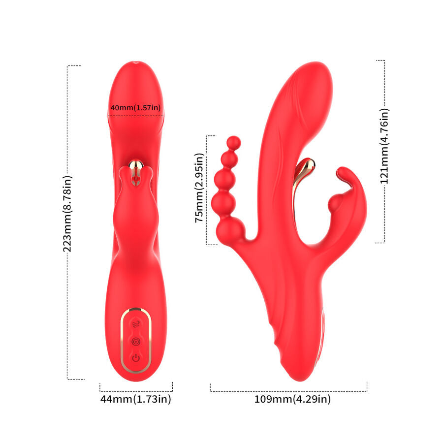ARMONY - VIBRATORE STIMOLATORE PUNTO G E CLITORIDE ROSSO - ARMONY VIBRATORS | Lingerie Harness Boutique