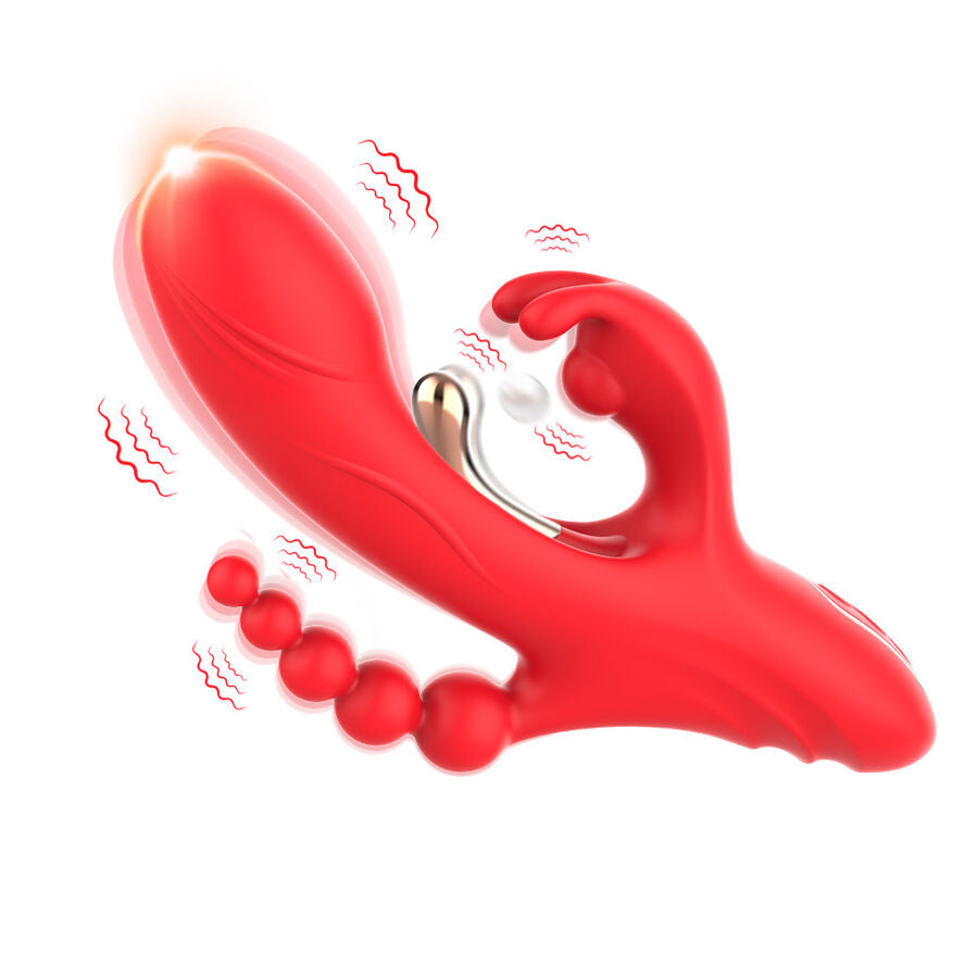 ARMONY - VIBRATORE STIMOLATORE PUNTO G E CLITORIDE ROSSO - ARMONY VIBRATORS | Lingerie Harness Boutique