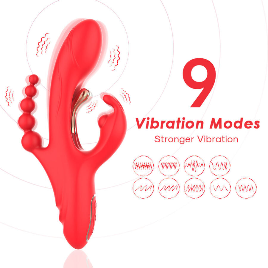 ARMONY - VIBRATORE STIMOLATORE PUNTO G E CLITORIDE ROSSO - ARMONY VIBRATORS | Lingerie Harness Boutique