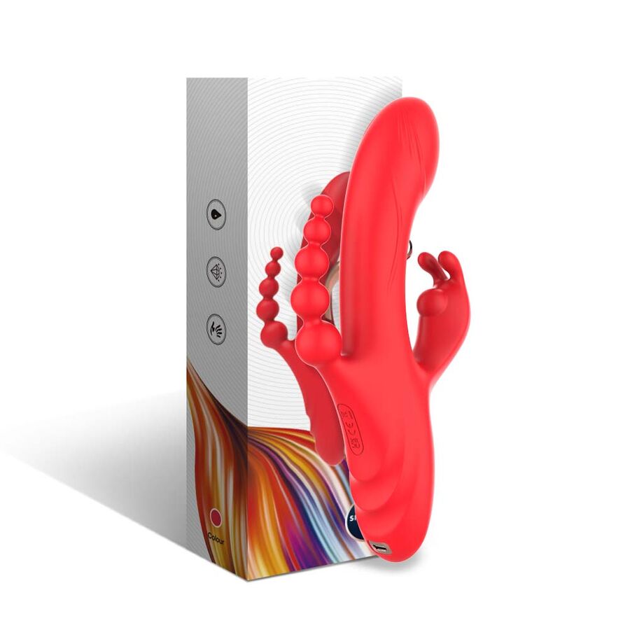 ARMONY - VIBRATORE STIMOLATORE PUNTO G E CLITORIDE ROSSO - ARMONY VIBRATORS | Lingerie Harness Boutique