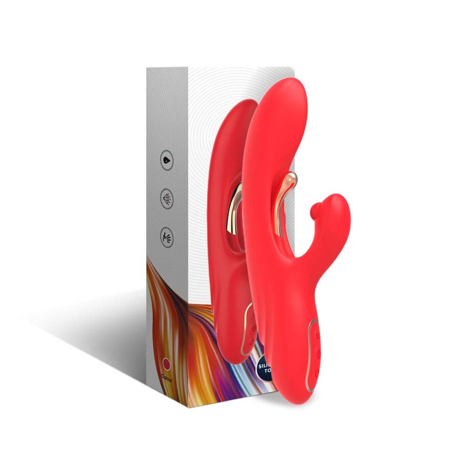 ARMONY - VIBRATORE STIMOLATORE PUNTO G E CLITORIDE CON LINGUA OSCILLANTE ROSSO - ARMONY VIBRATORS | Lingerie Harness Boutique