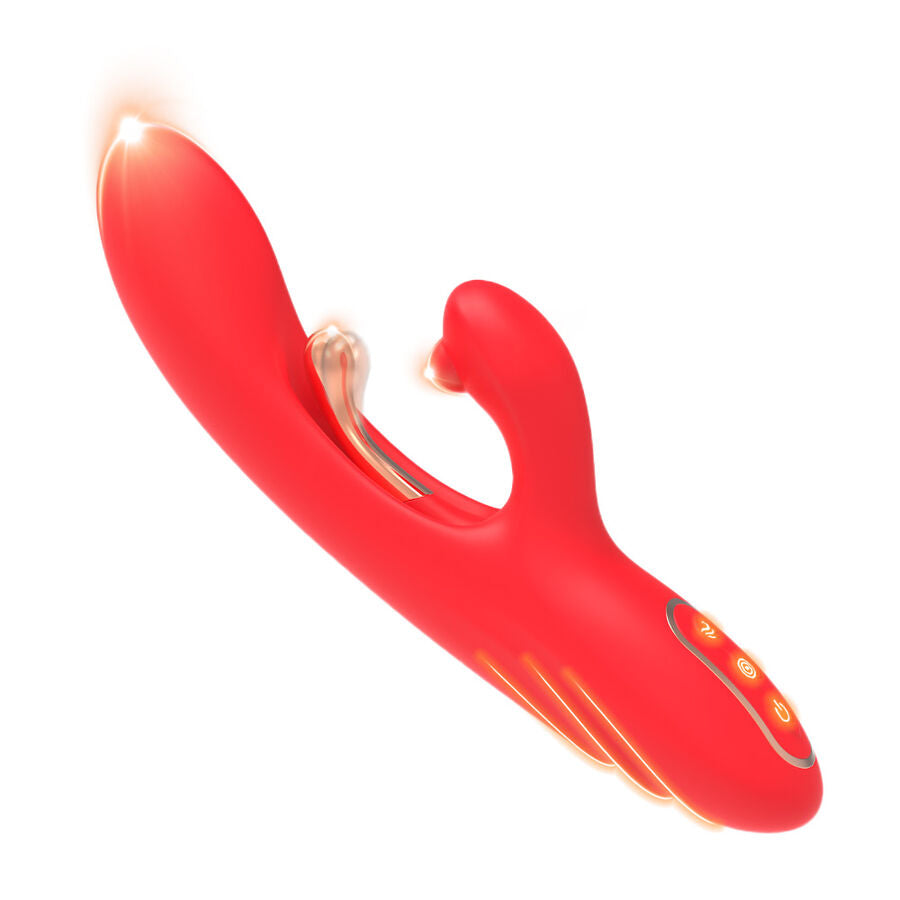 ARMONY - VIBRATORE STIMOLATORE PUNTO G E CLITORIDE CON LINGUA OSCILLANTE ROSSO - ARMONY VIBRATORS | Lingerie Harness Boutique