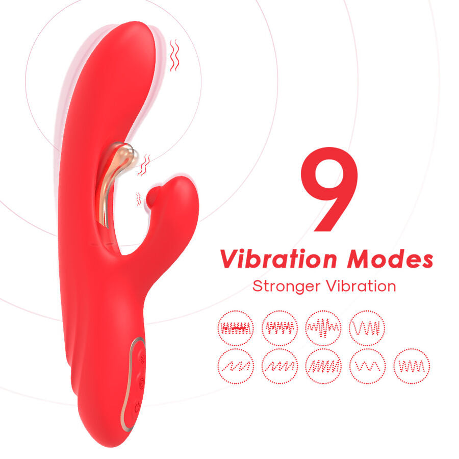 ARMONY - VIBRATORE STIMOLATORE PUNTO G E CLITORIDE CON LINGUA OSCILLANTE ROSSO - ARMONY VIBRATORS | Lingerie Harness Boutique