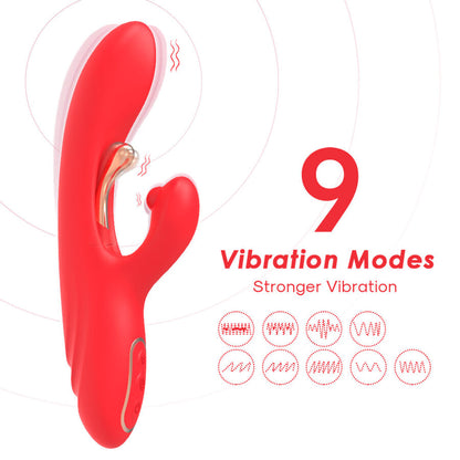 ARMONY - VIBRATORE STIMOLATORE PUNTO G E CLITORIDE CON LINGUA OSCILLANTE ROSSO - ARMONY VIBRATORS | Lingerie Harness Boutique
