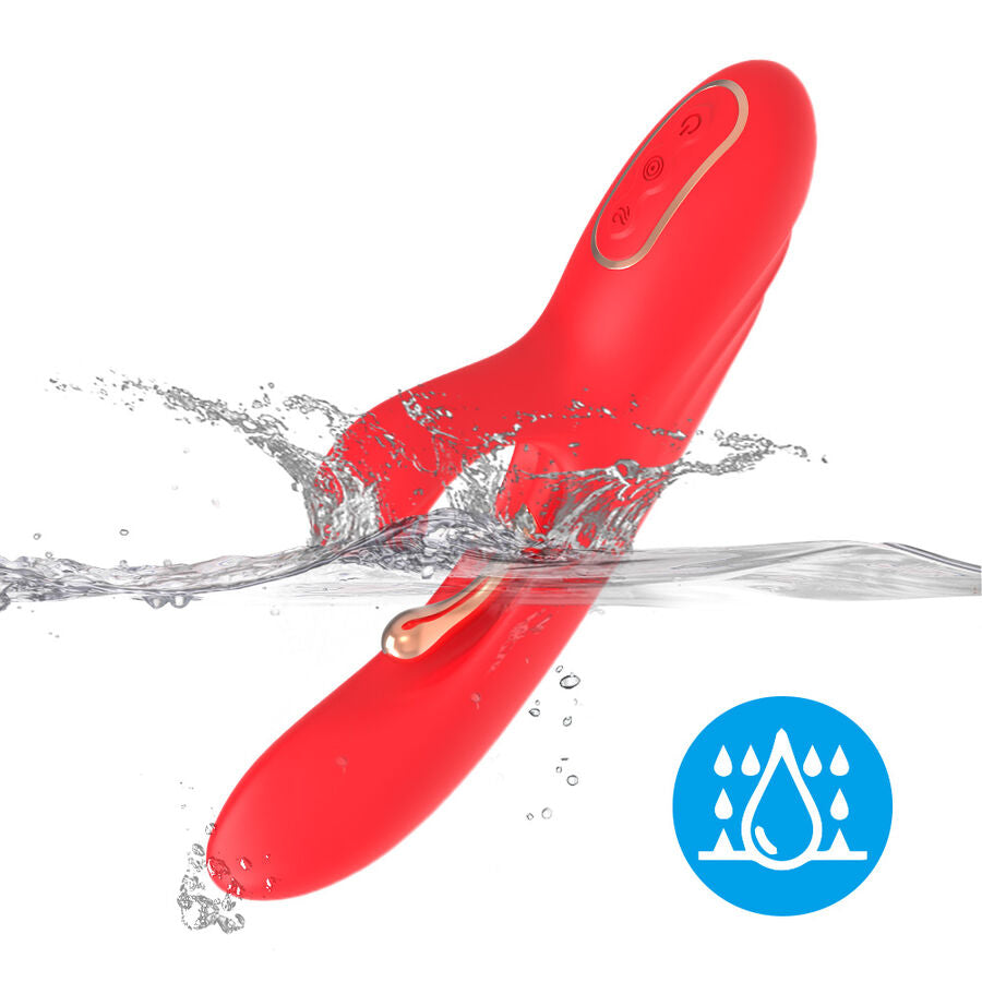 ARMONY - VIBRATORE STIMOLATORE PUNTO G E CLITORIDE CON LINGUA OSCILLANTE ROSSO - ARMONY VIBRATORS | Lingerie Harness Boutique