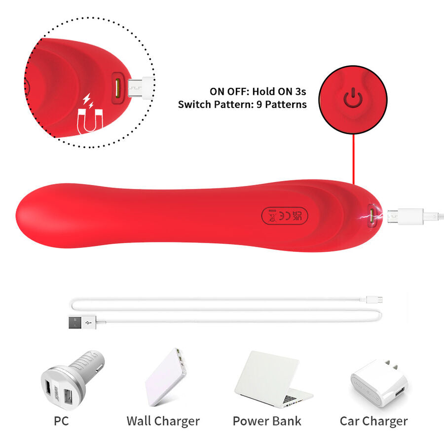 ARMONY - VIBRATORE CON LINGUA OSCILLANTE ROSSO - ARMONY VIBRATORS | Lingerie Harness Boutique