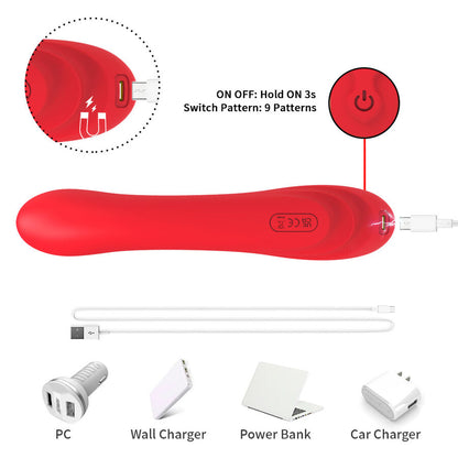 ARMONY - VIBRATORE CON LINGUA OSCILLANTE ROSSO - ARMONY VIBRATORS | Lingerie Harness Boutique