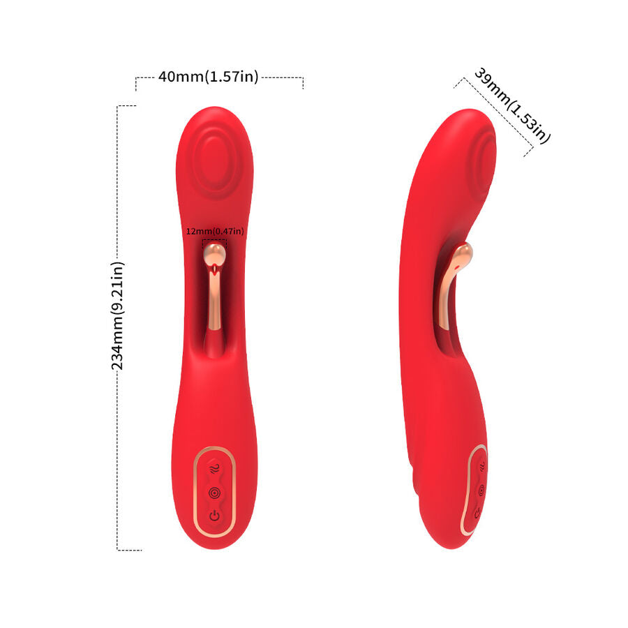 ARMONY - VIBRATORE CON LINGUA OSCILLANTE ROSSO - ARMONY VIBRATORS | Lingerie Harness Boutique