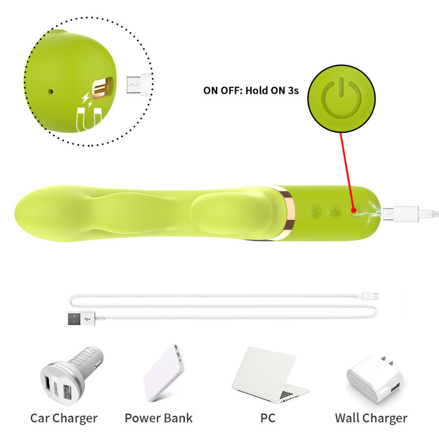 ARMONY - GONFIATORE PUNTO A PER STIMOLATORE VIBRATORE VERDE - ARMONY VIBRATORS | Lingerie Harness Boutique