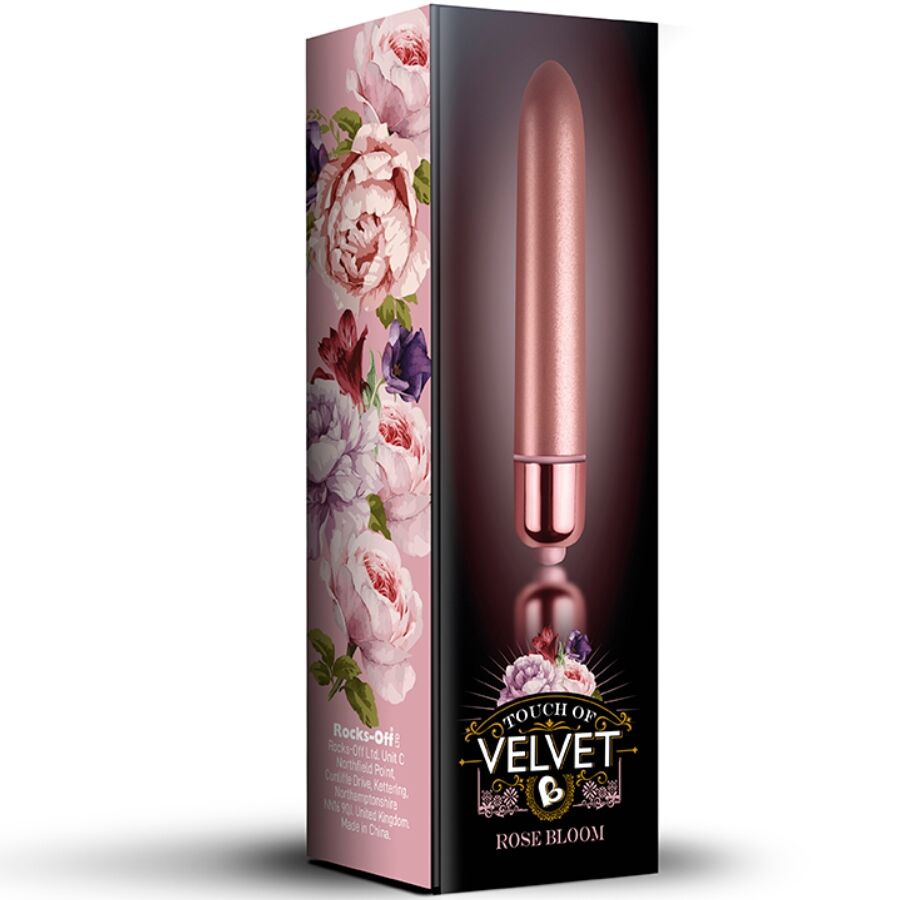 ROCKS-OFF - VIBRANTE BULLET TOUCH OF VELVET ROSE BLOOM 10 VELOCITÀ - ROCKS-OFF | Lingerie Harness Boutique