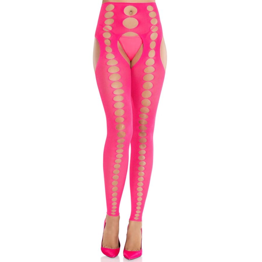 LEG AVENUE - CALZE COPRENTI SENZA SPALLINE E SENZA CUCITURE ROSA NEON - LEG AVENUE HOSIERY | Lingerie Harness Boutique