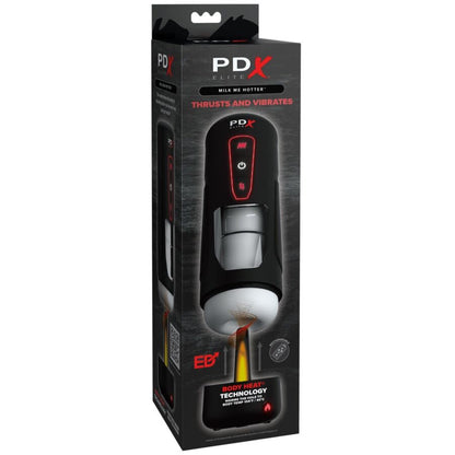 PDX ELITE - MASTURBATORE AUTOMATICO MILK ME HOTTER CON VIBRAZIONE A SPINTA E EFFETTO CALORE - PDX ELITE | Lingerie Harness Boutique