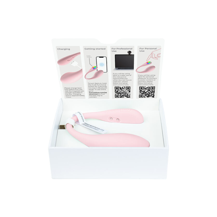 KIIROO - SPOT KISS ME VIBRATORE A FORMA DI U ROSA - KIIROO | Lingerie Harness Boutique