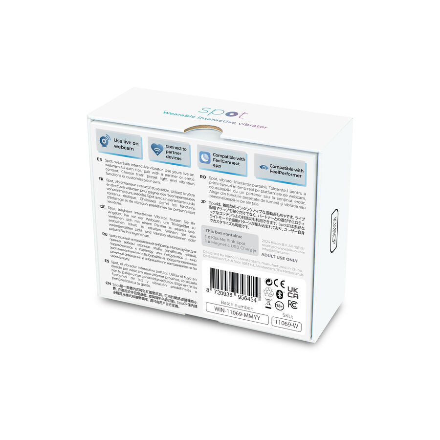 KIIROO - SPOT KISS ME VIBRATORE A FORMA DI U ROSA - KIIROO | Lingerie Harness Boutique