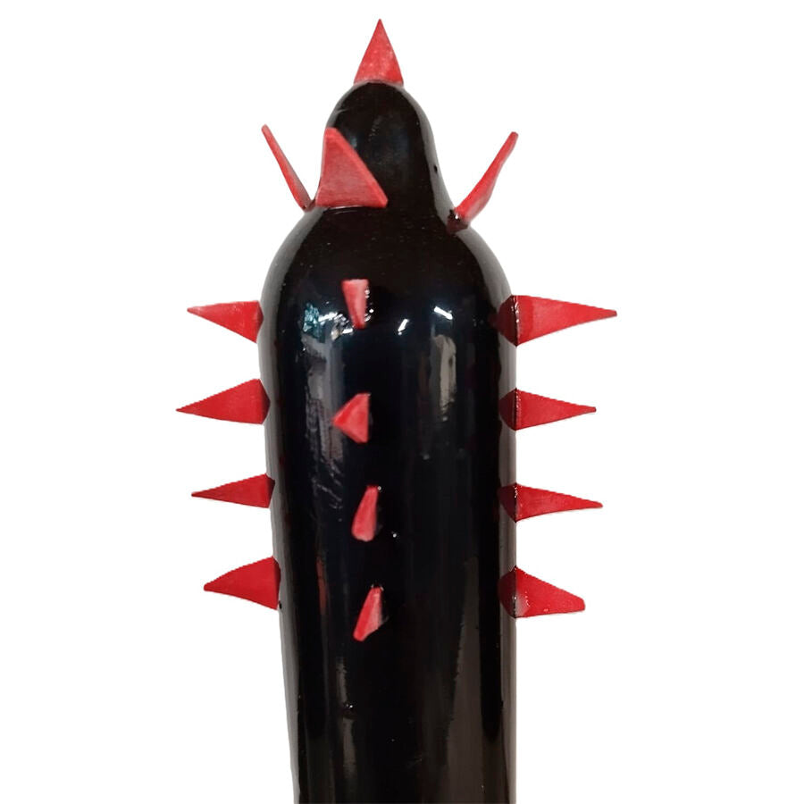 CONDOMERIE - PRESERVATIVI NOVITÀ DIPINTI A MANO CACTUS NERO XL - CONDOMERIE | Lingerie Harness Boutique