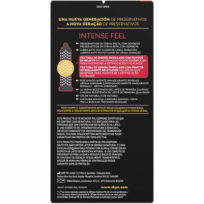 SKYN - PRESERVATIVO TEXTURED INTENSE FEEL CON DESIGN ONDULATO 10 UNITÀ - SKYN | Lingerie Harness Boutique