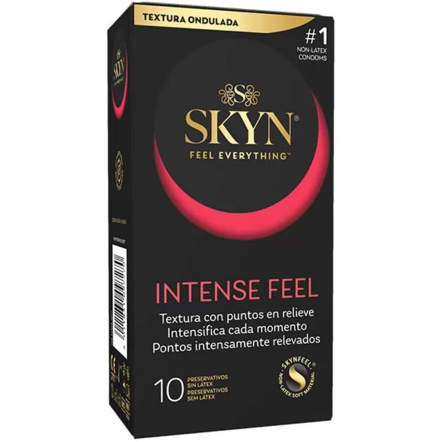 SKYN - PRESERVATIVO TEXTURED INTENSE FEEL CON DESIGN ONDULATO 10 UNITÀ - SKYN | Lingerie Harness Boutique
