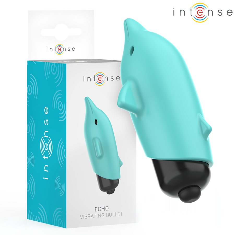 INTENSE - ECHO VIBRANTE BULLET DELFINO BLU 8 X 4,7 CM - INTENSE FUN | Lingerie Harness Boutique