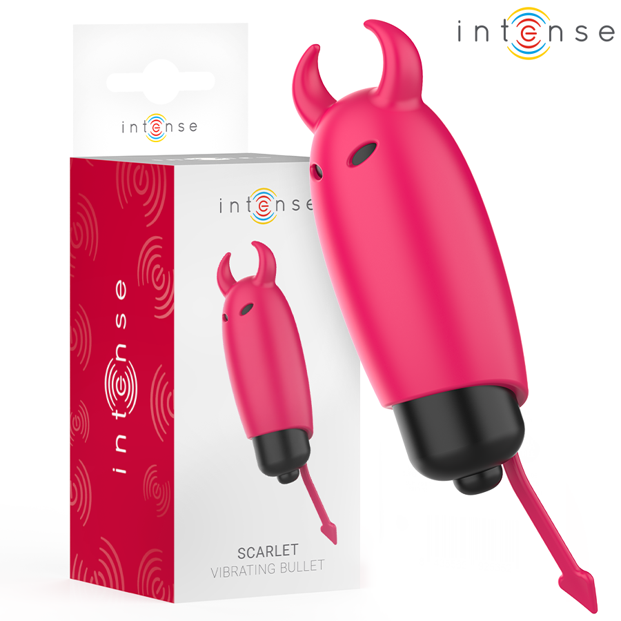 INTENSE - PROIETTILE VIBRANTE SCARLATTO RED DEMON 9,3 X 2,4 CM - INTENSE FUN | Lingerie Harness Boutique