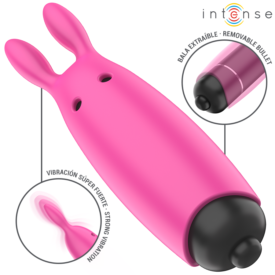 INTENSE - HOPPER ROSA VIBRANTE BULLET 8,3 X 2,4 CM - INTENSE FUN | Lingerie Harness Boutique