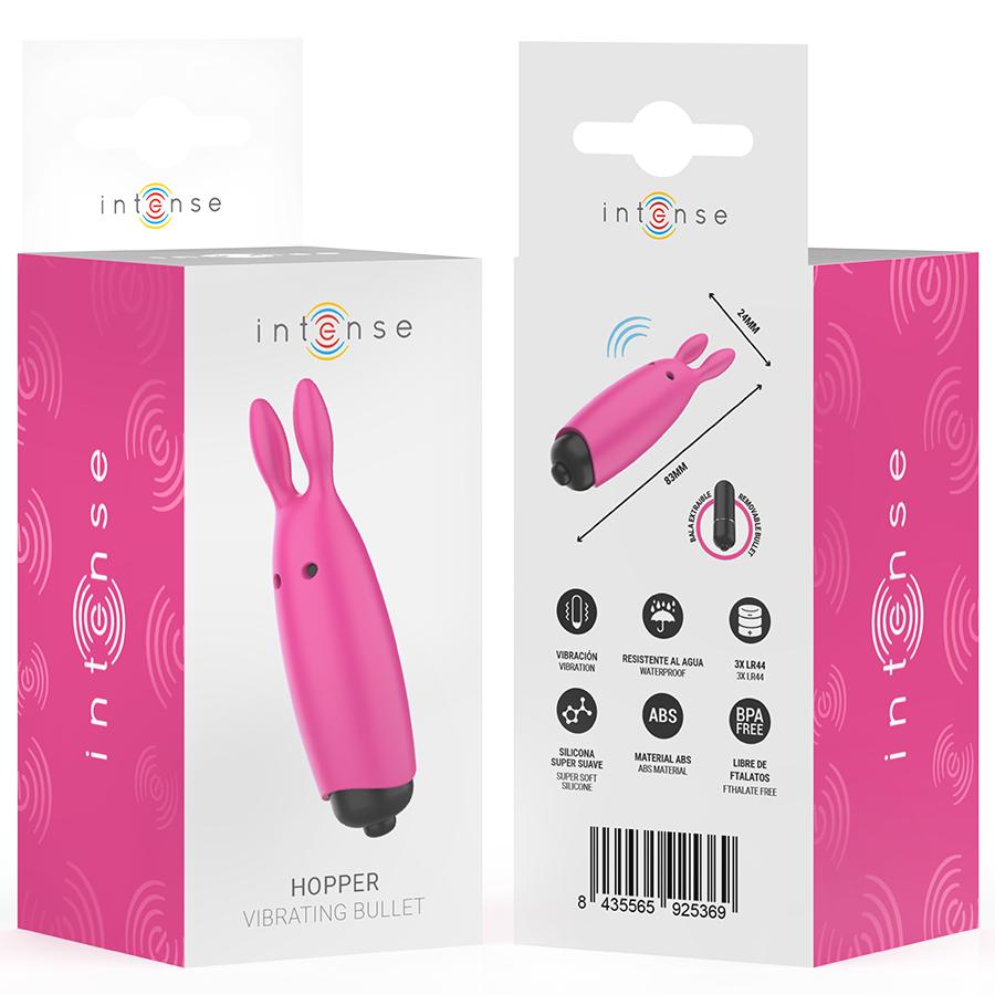 INTENSE - HOPPER ROSA VIBRANTE BULLET 8,3 X 2,4 CM - INTENSE FUN | Lingerie Harness Boutique