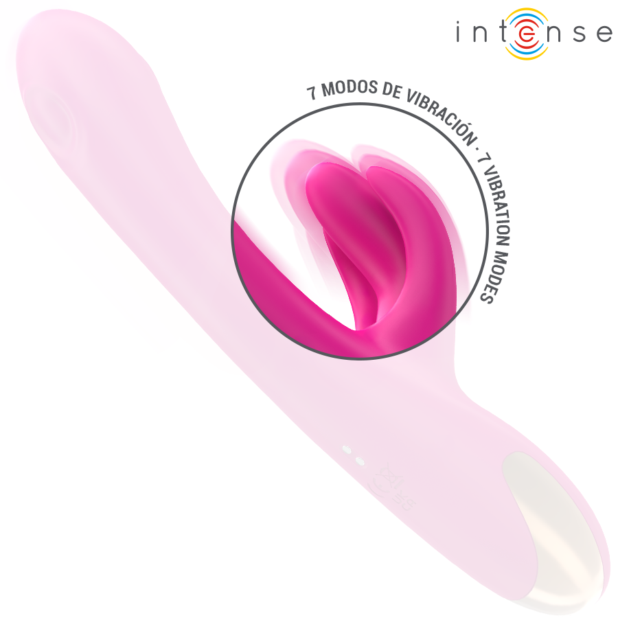 INTENSE - VIBRATORE MULTIFUNZIONE CONIGLIO BRITNEY 23 CM ROSA - INTENSE FUN | Lingerie Harness Boutique