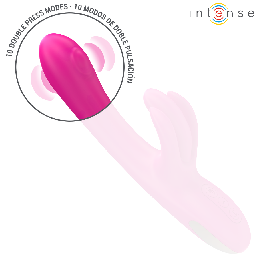 INTENSE - VIBRATORE MULTIFUNZIONE CONIGLIO BRITNEY 23 CM ROSA - INTENSE FUN | Lingerie Harness Boutique