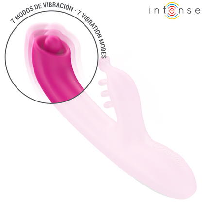 INTENSE - CHRISTINA VIBRATORE MULTIFUNZIONE RABBIT 22,5 CM ROSA - INTENSE FUN | Lingerie Harness Boutique