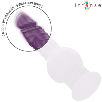 INTENSE - VIBRATORE MULTIFUNZIONE TATUM CON VIBRAZIONE SU E GIÙ 24 CM VIOLA - INTENSE FUN | Lingerie Harness Boutique