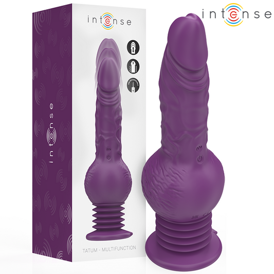 INTENSE - VIBRATORE MULTIFUNZIONE TATUM CON VIBRAZIONE SU E GIÙ 24 CM VIOLA - INTENSE FUN | Lingerie Harness Boutique