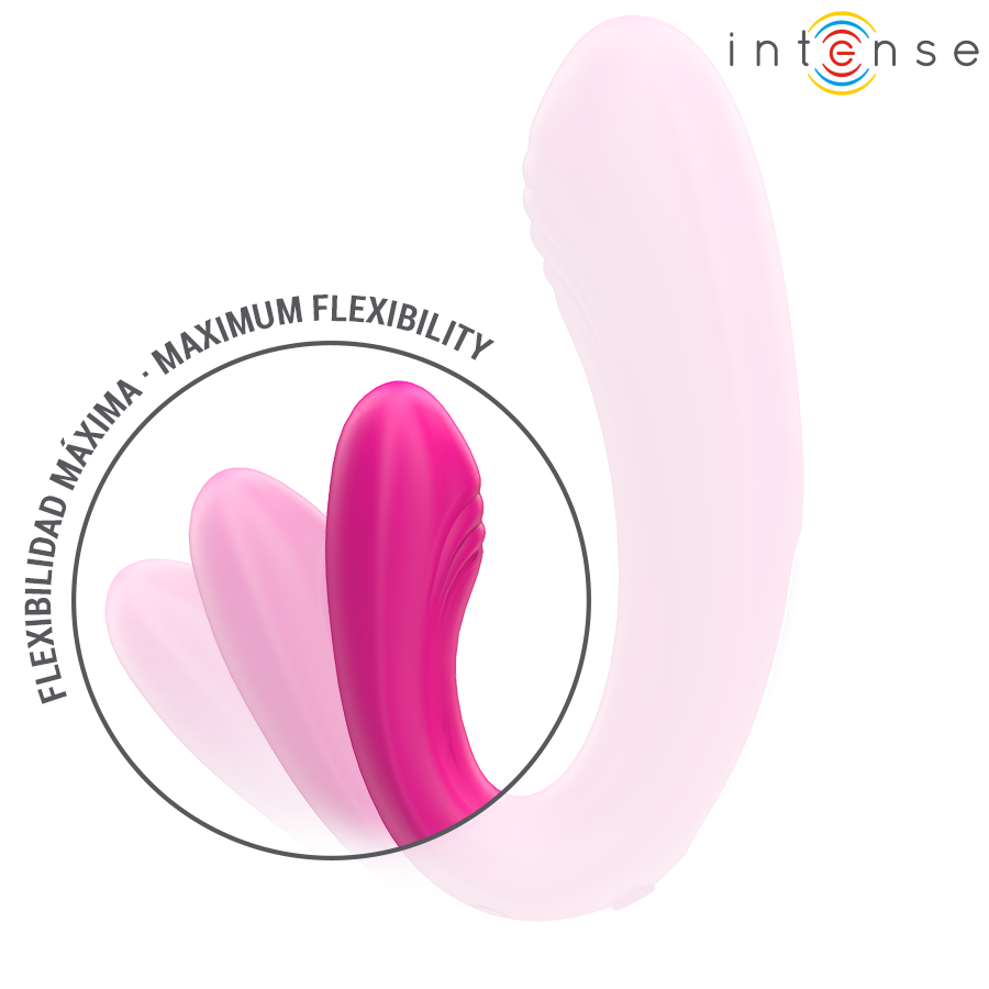INTENSE - JANET DUAL STIMOLATORE E VIBRATORE A FORMA DI U CON TELECOMANDO ROSA - INTENSE COUPLES TOYS | Lingerie Harness Boutique