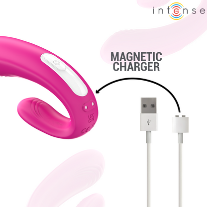 INTENSE - JANET DUAL STIMOLATORE E VIBRATORE A FORMA DI U CON TELECOMANDO ROSA - INTENSE COUPLES TOYS | Lingerie Harness Boutique